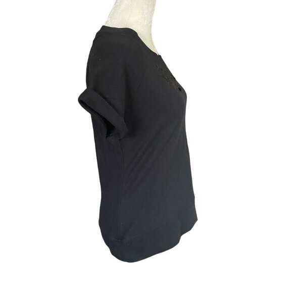 Converse One Star women's medium black short sleeve stretchy pullover top casual - Picture 3 of 10